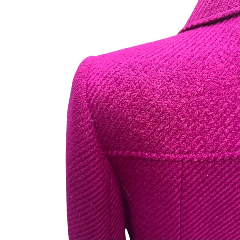 Isabella DeMarco Women's Fuchsia Pink Military Overcoat | 2 - Picture 7 of 10